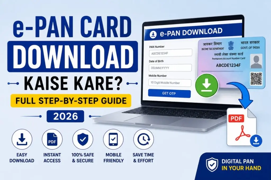 e-PAN Card Download Kaise Kare Full Step-by-Step Guide 2026