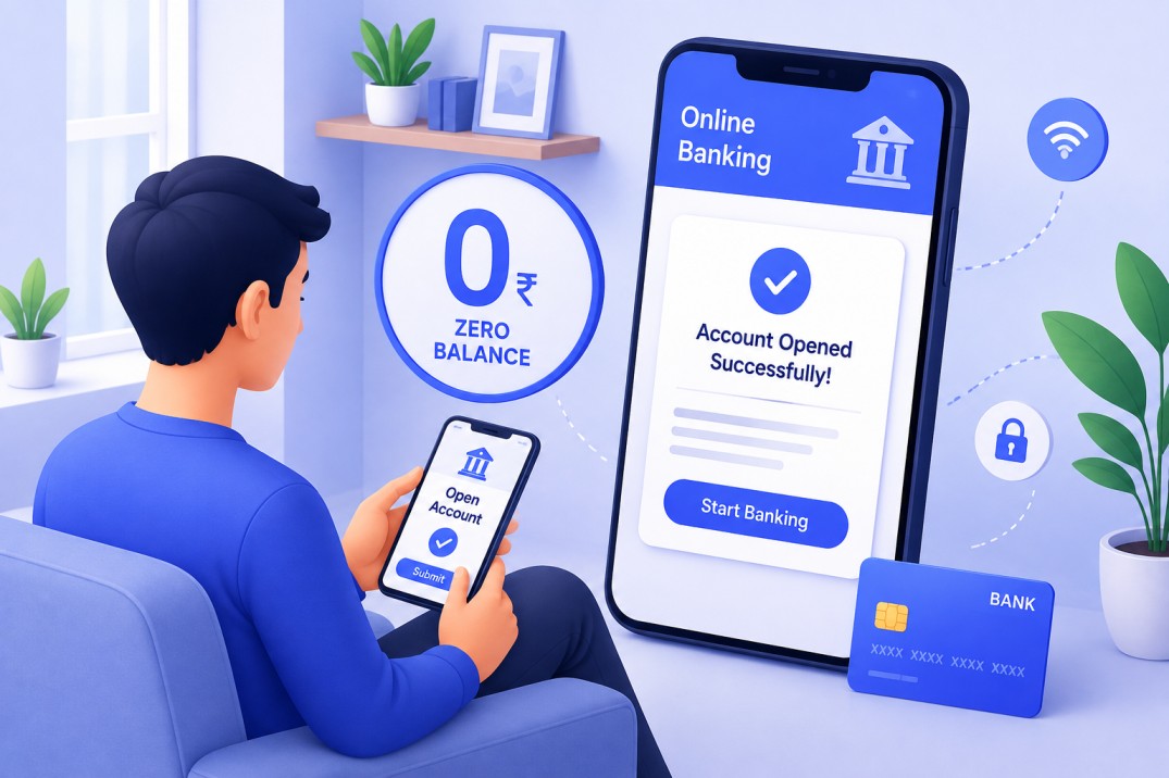 Zero Balance Account Kaise Khole Ghar Baithe Online