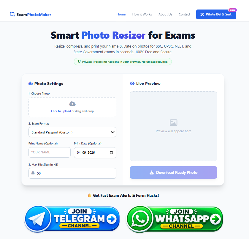 Exam Photo Maker